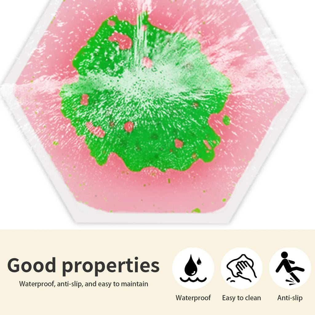 Thickened Hexagon Flowing Liquid Flooring