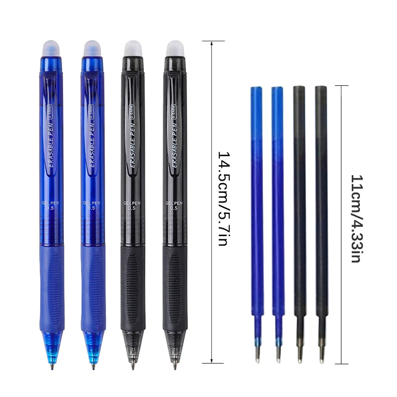 0.5mm High-Capacity Erasable Gel Pen Set