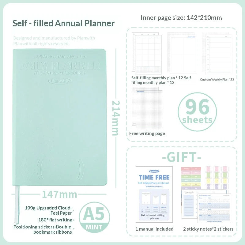 2026 Plan with Daily Agenda Weekly Plan Book