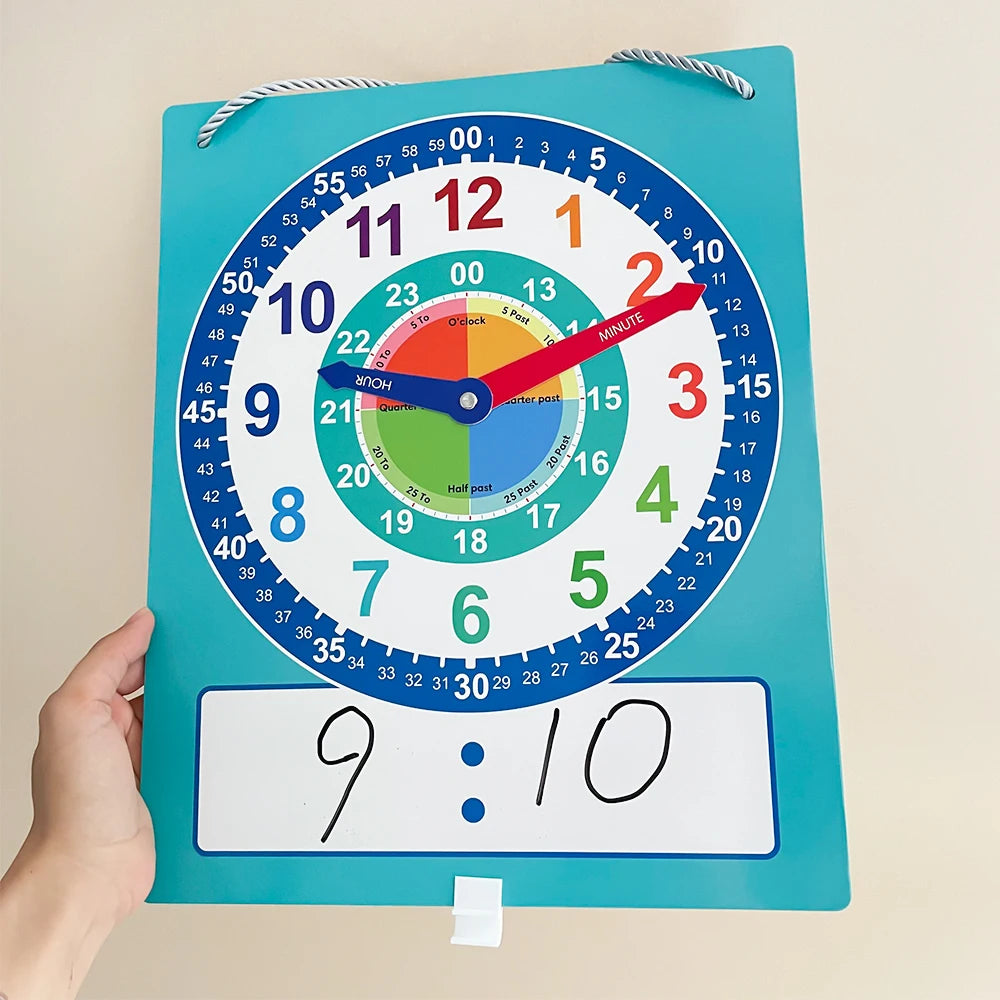 Montessori Writable Dry Erase Teaching Clock