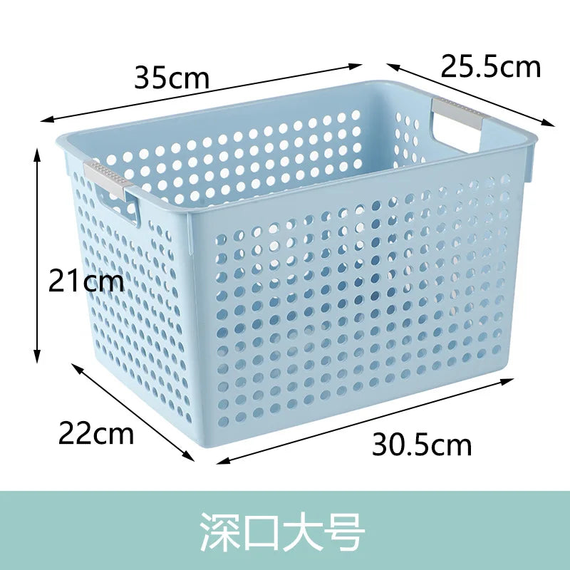 Large Hollow out round Hole Plastic Storage Basket