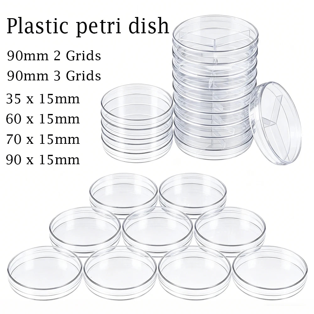 10pcs Plastic Petri Dishes