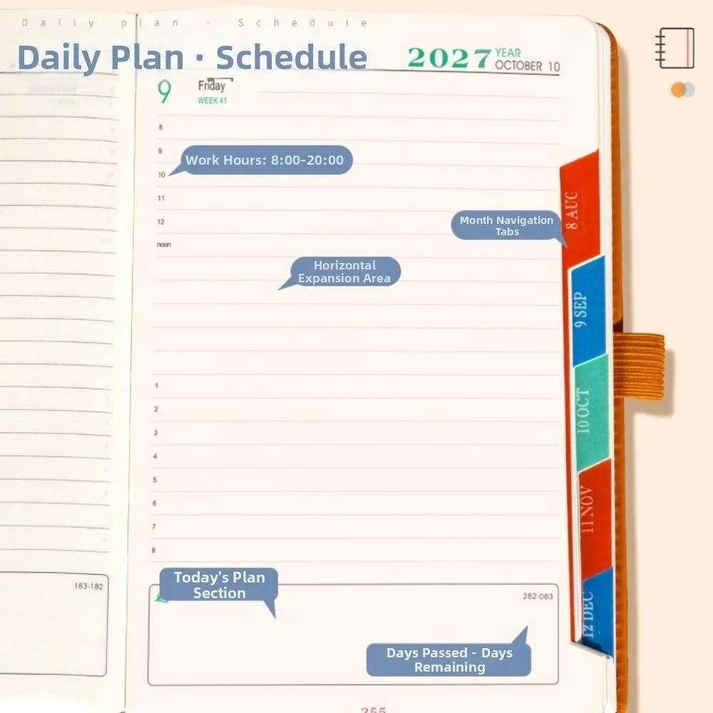 New A5 2027 Schedule Book with Calendar
