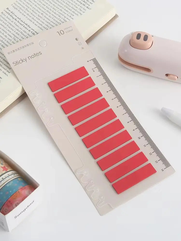 Minimalist PET Index Tabs with Ruler Card