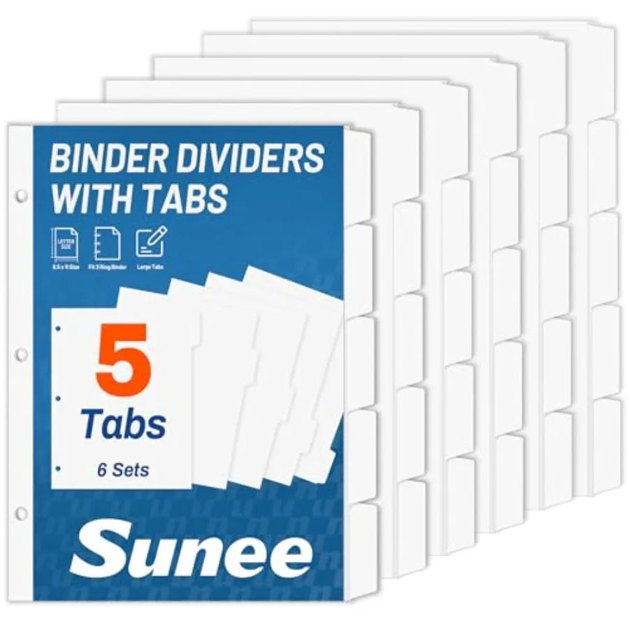 Binder Dividers with Tabs for 3 Ring Binder