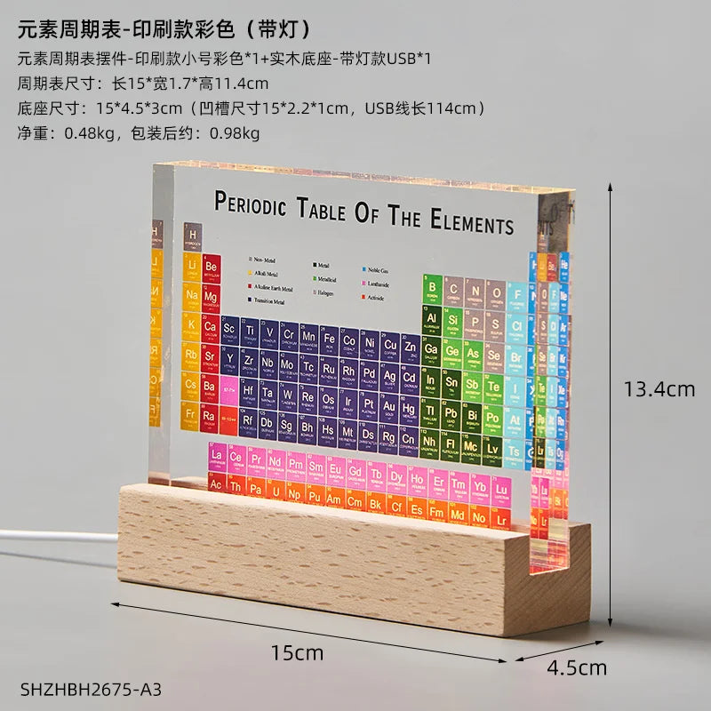 Middle School Chemistry 3D Periodic Table Model