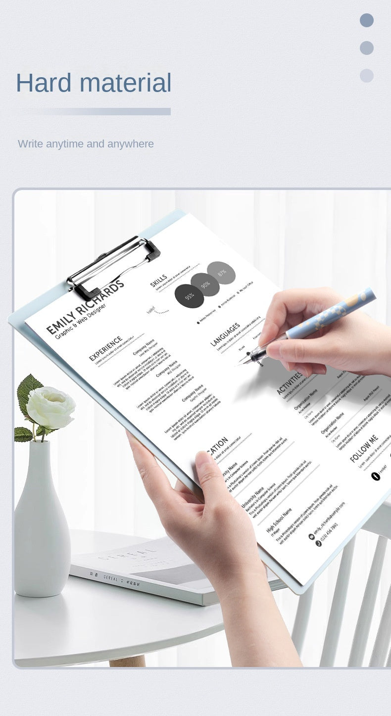 A4 Waterproof Clipboard Writing Pad File Folder