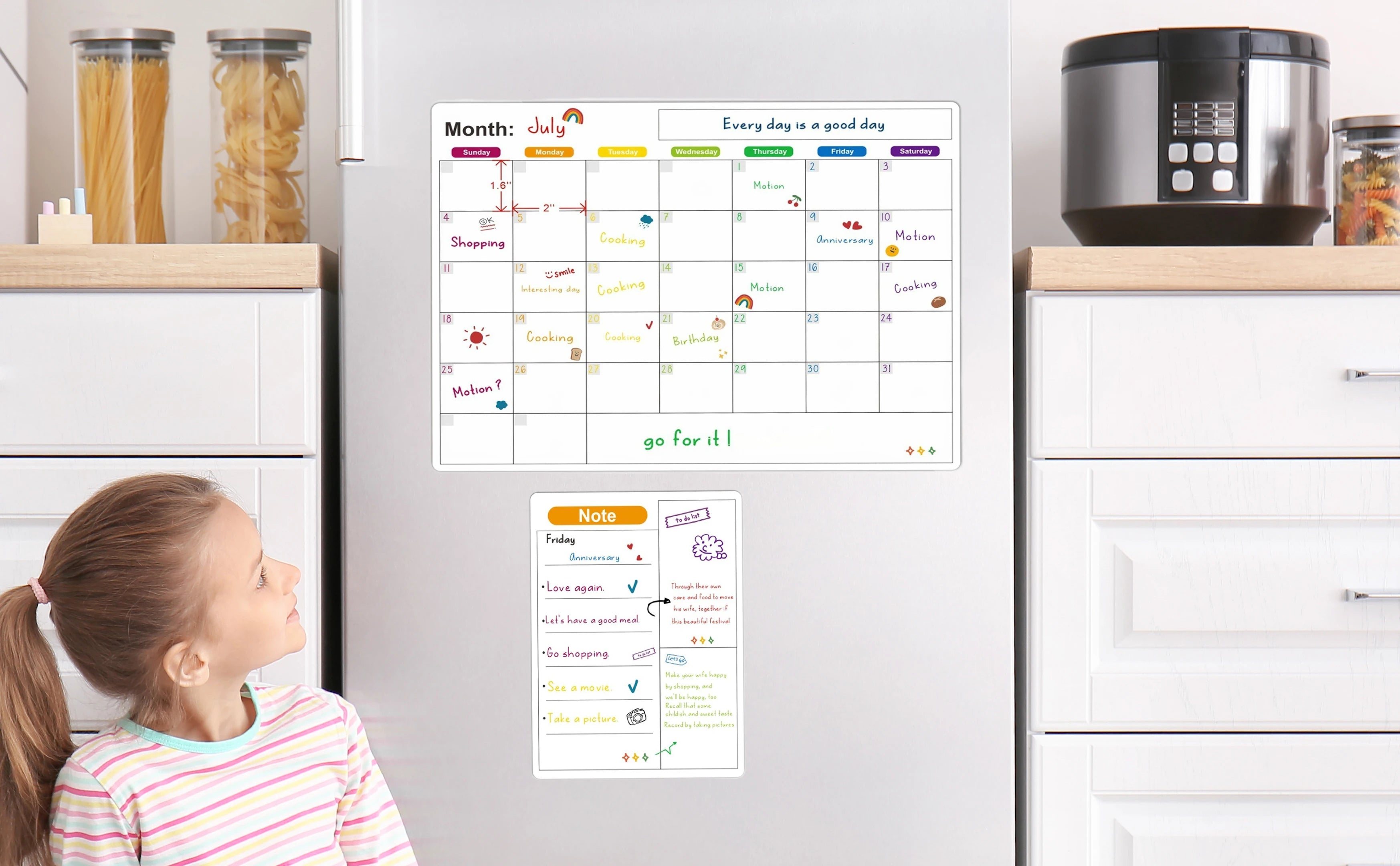 Magnetic Calendar For Fridge