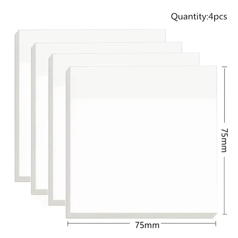50 Sheets Transparent Sticky Note Pads