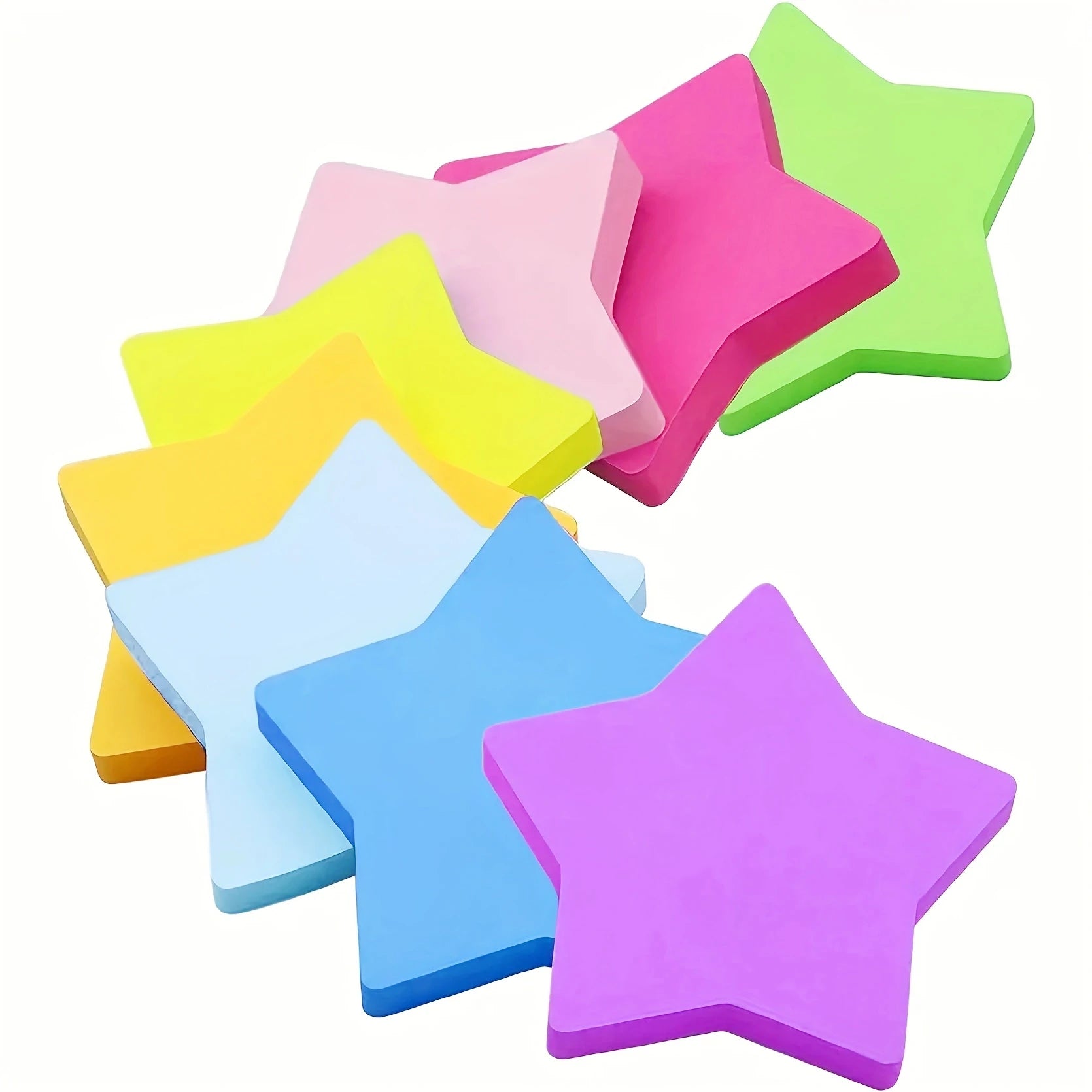 8 Colors Heart Pentagon Shaped Sticky Notes