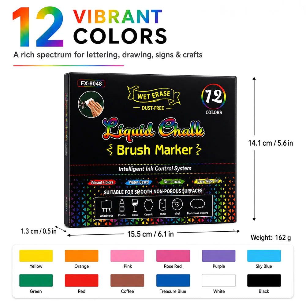 8/12/24 Colors Liquid Chalk Marker Set