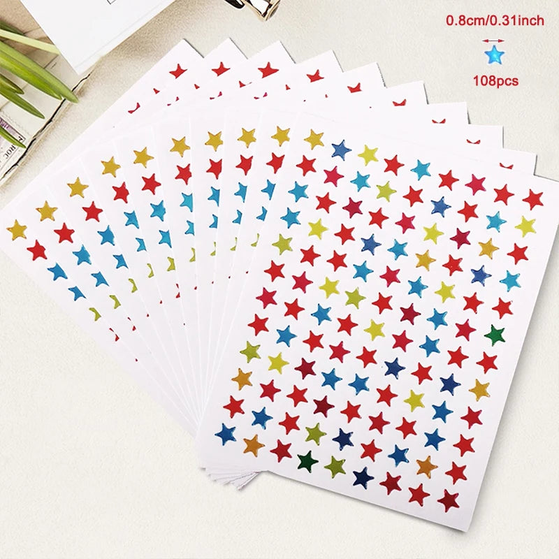 Children's Gold-Plated Award Glitter Stickers