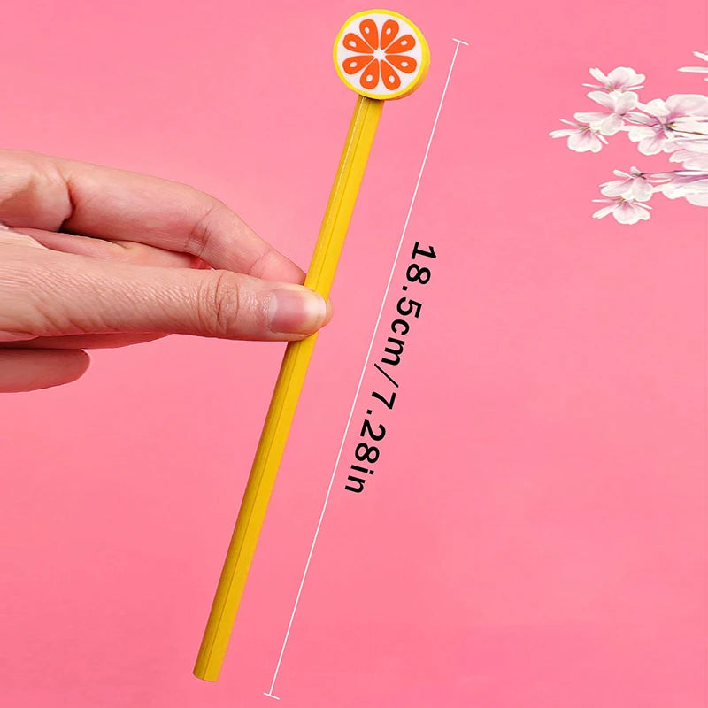 Cartoon HB Pencils With Cute Eraser Tops