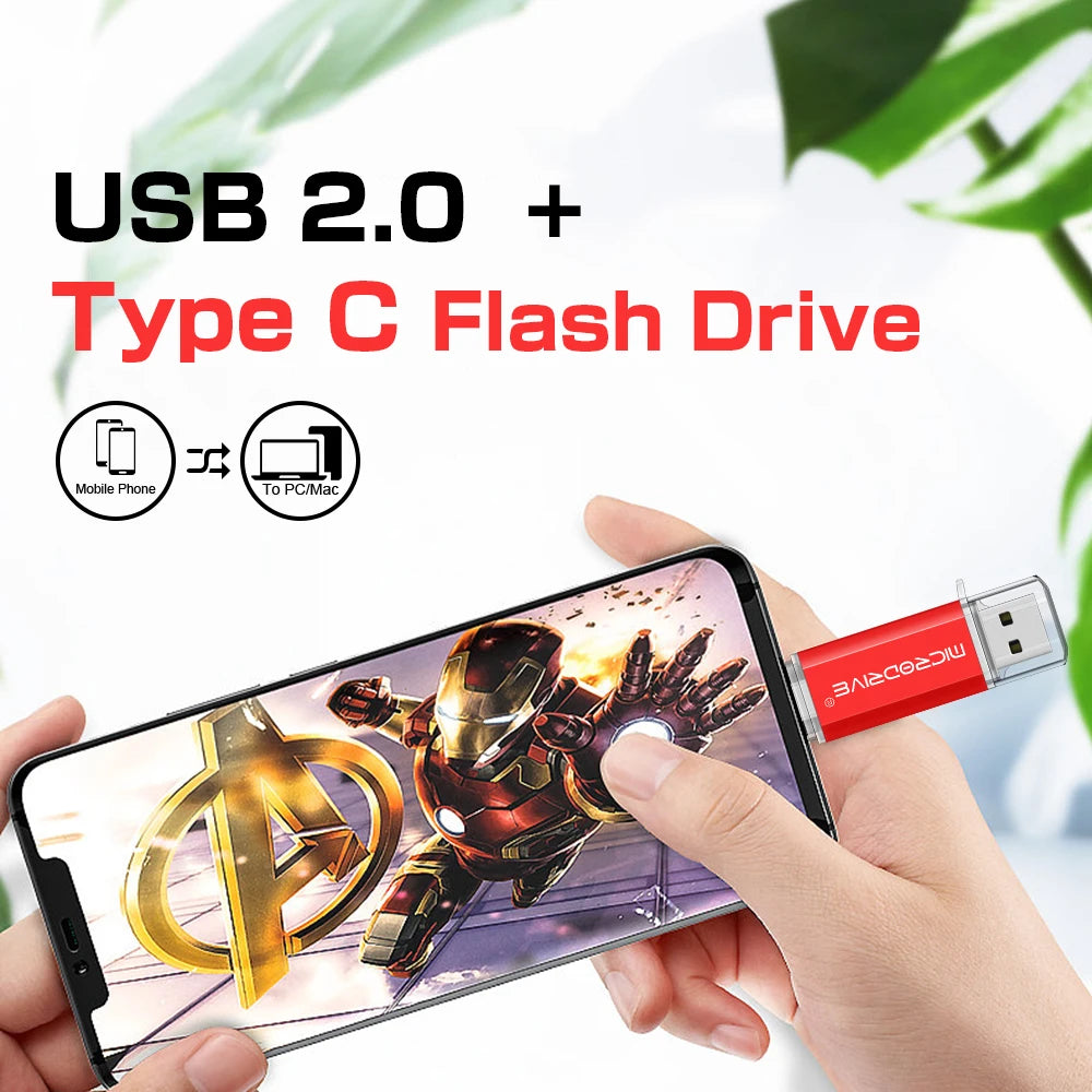 Pendrive Type C OTG USB Flash Drive