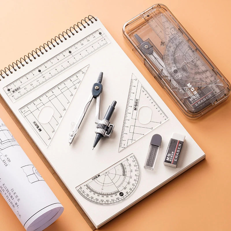 8 Pcs/Set Compass Ruler Set