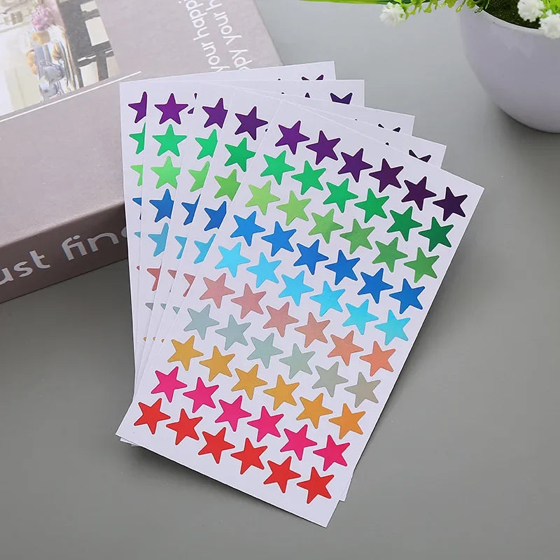 5 sheets Glitter Star Stickers
