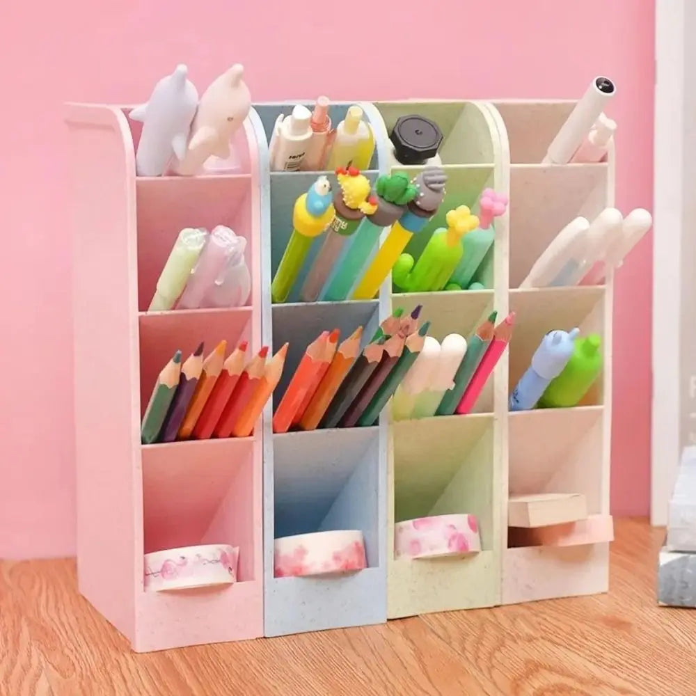 Macaron Color Oblique Insertion Desktop Organizer