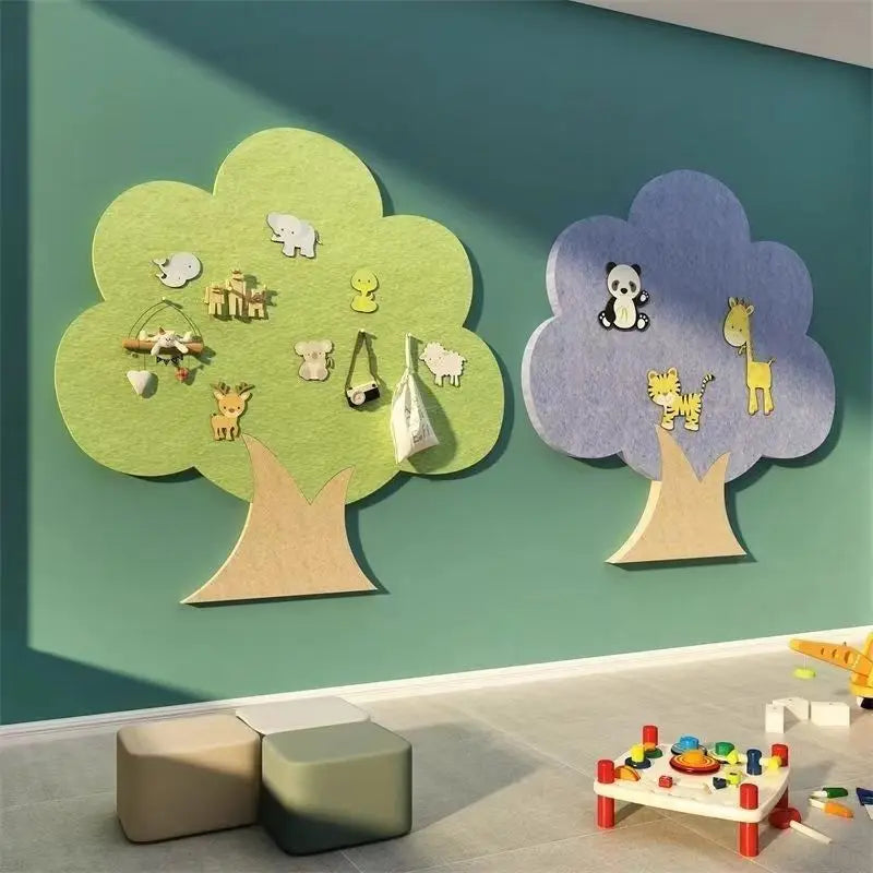 Tree Shaped Felt Board Photo Wall
