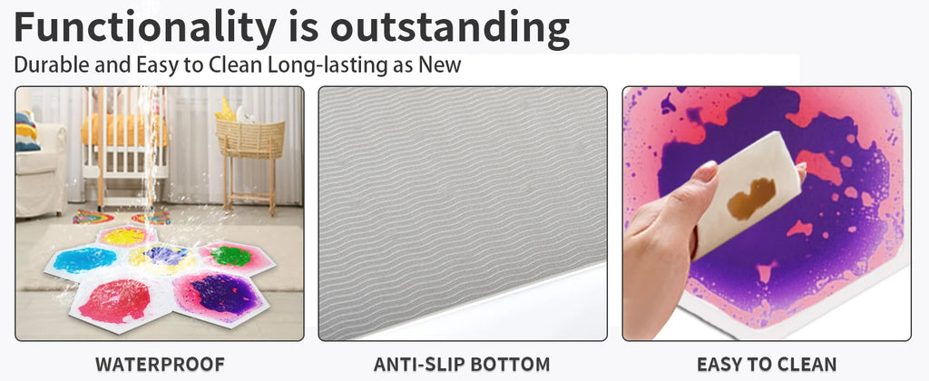 Thickened Hexagon Flowing Liquid Flooring