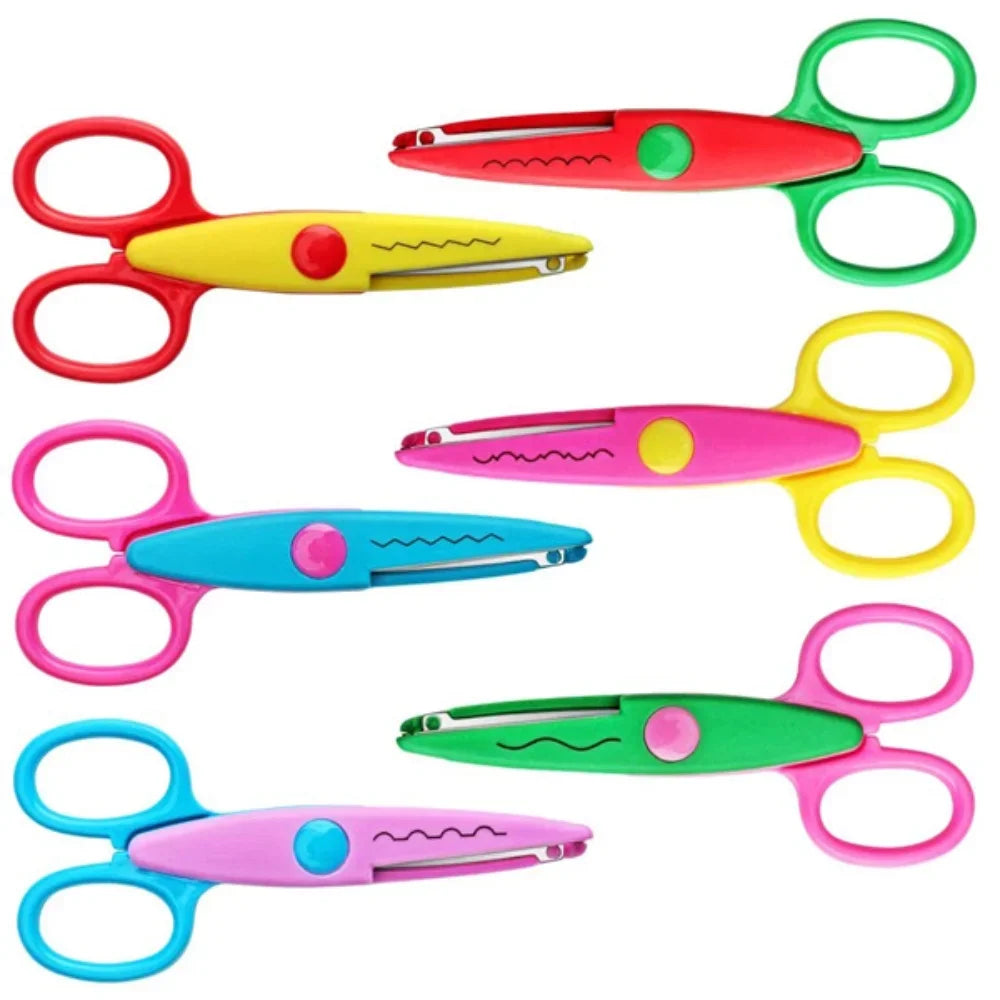 6Pcs Kids Safety Scissors Decorative Lace Edge