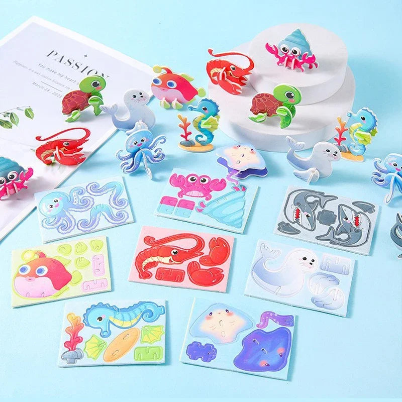 30 Pcs Mini Animal DIY Jigsaw Puzzle