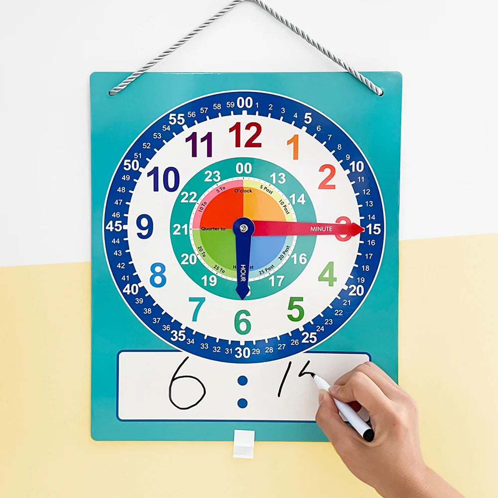 Montessori Writable Dry Erase Teaching Clock