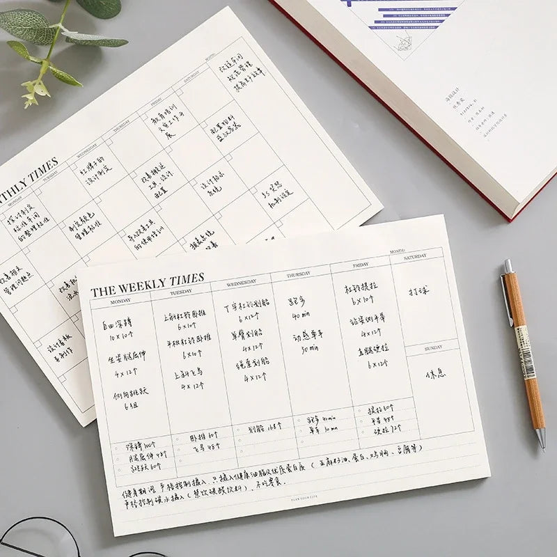 Weekly Planner Monthly Undated Agenda Notebook
