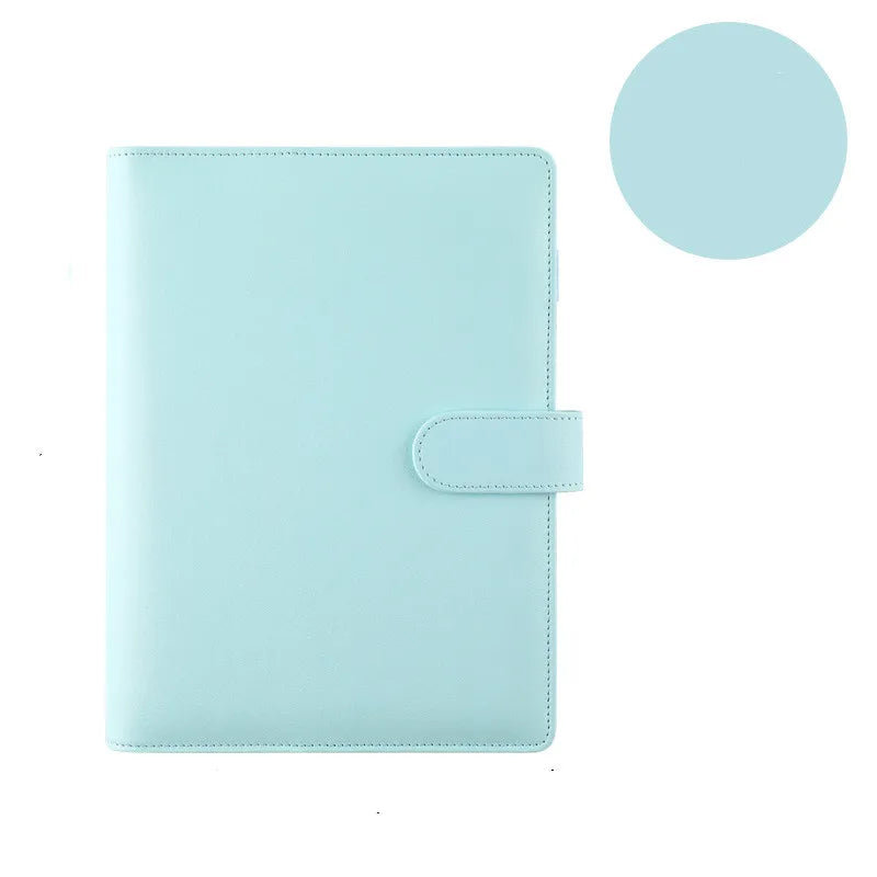 Macaroon Color A6/A5 PU Leather DIY Binder Notebook Cover