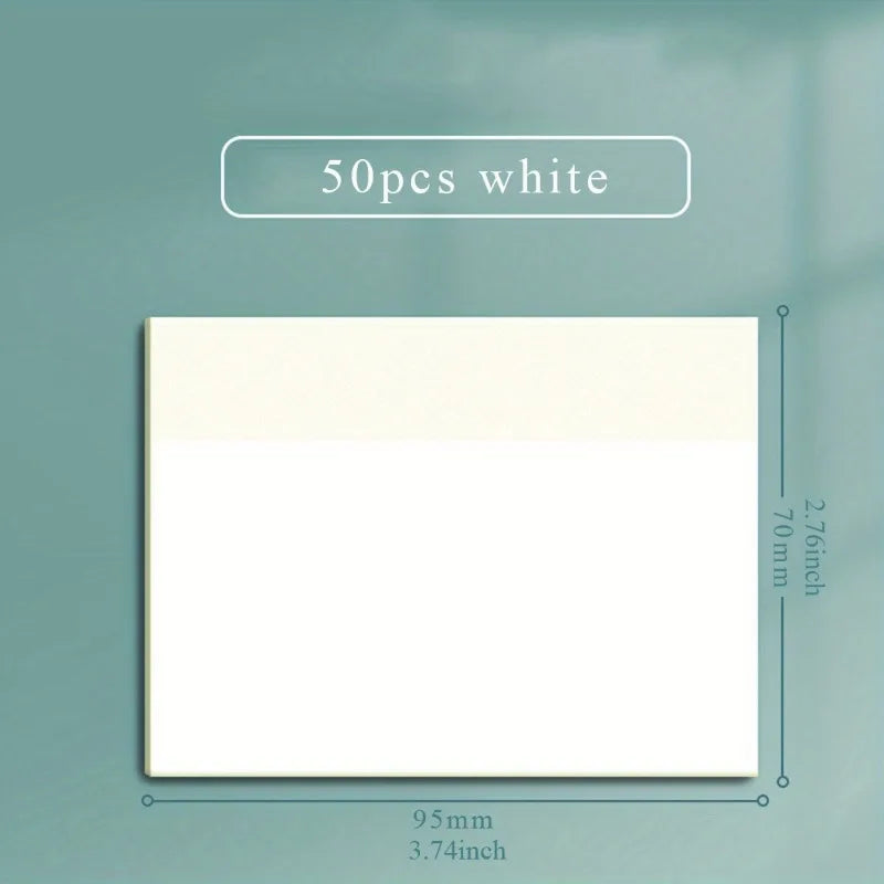 50 Sheets Transparent Sticky Note Pads