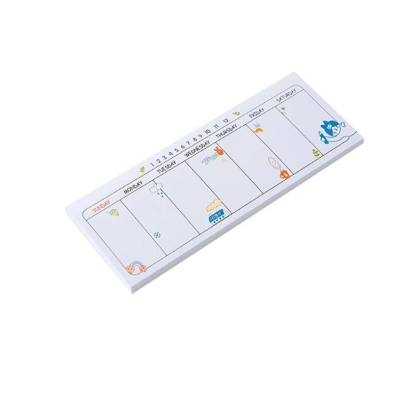 Sticky Notes Long Weekly Planner Pad