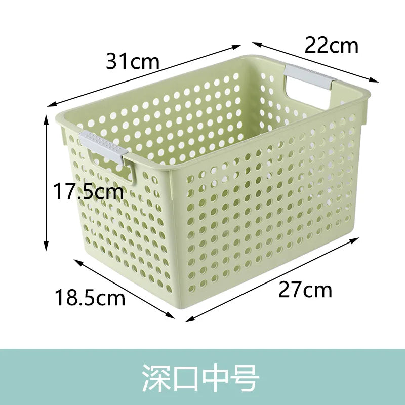 Large Hollow out round Hole Plastic Storage Basket