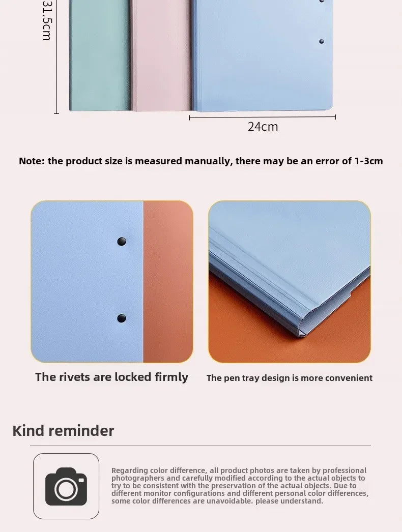New A4 File Folder Clipboard Writing Pad