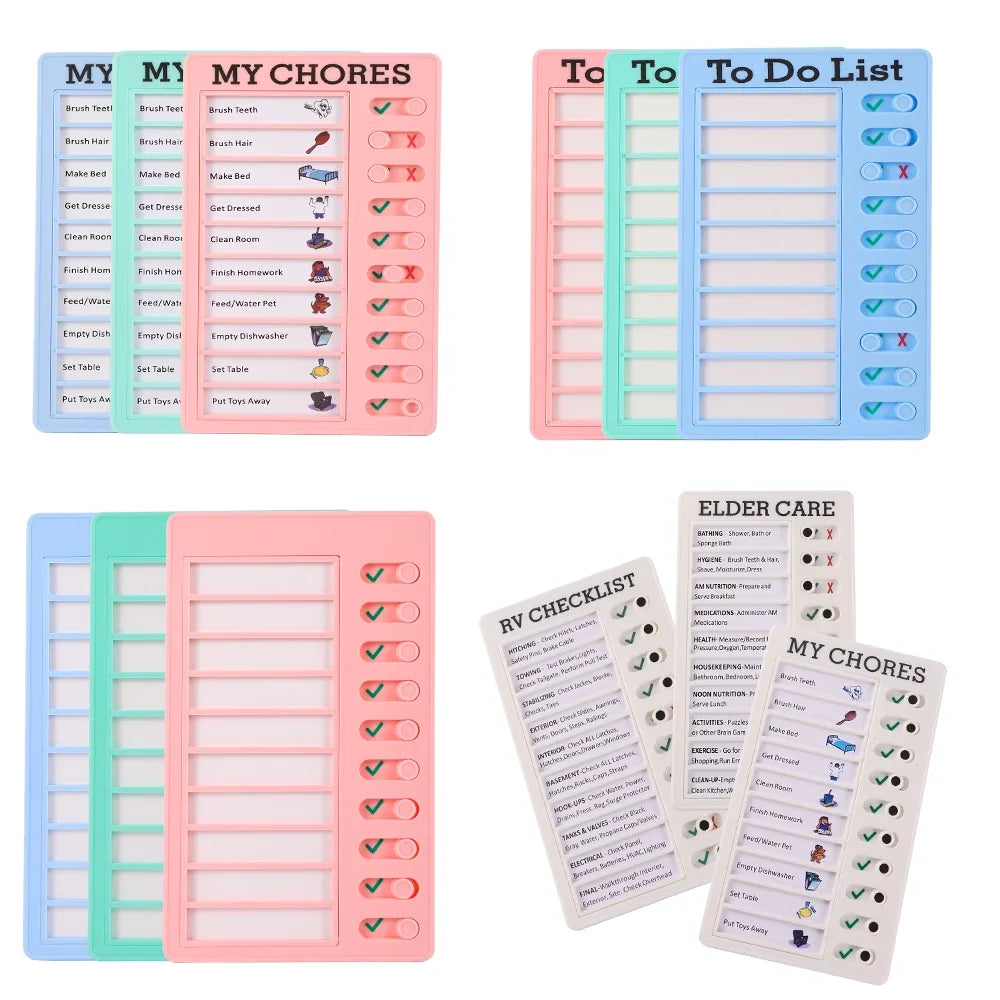 1Pcs Kids Chore Chart with 5Pcs