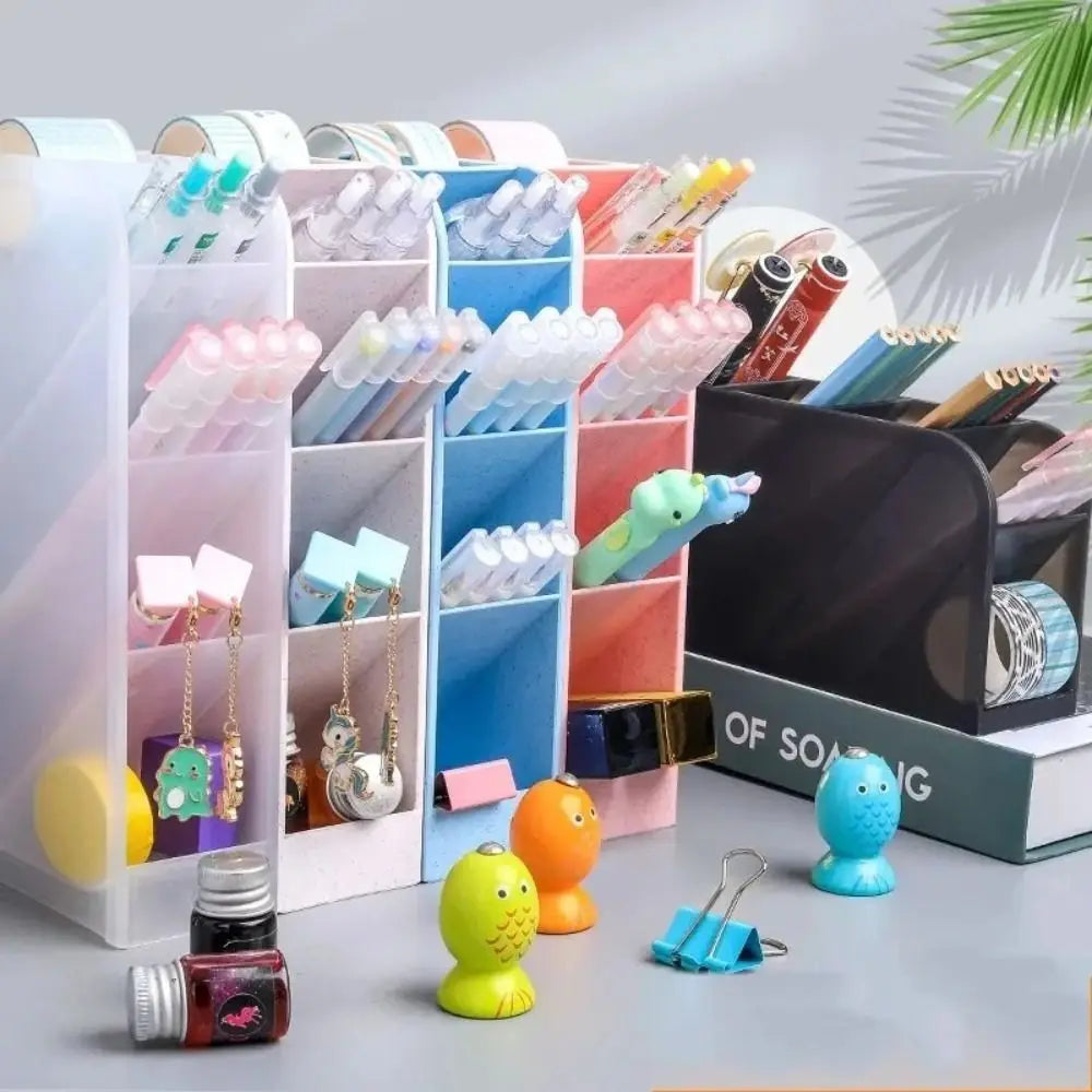 Macaron Color Oblique Insertion Desktop Organizer