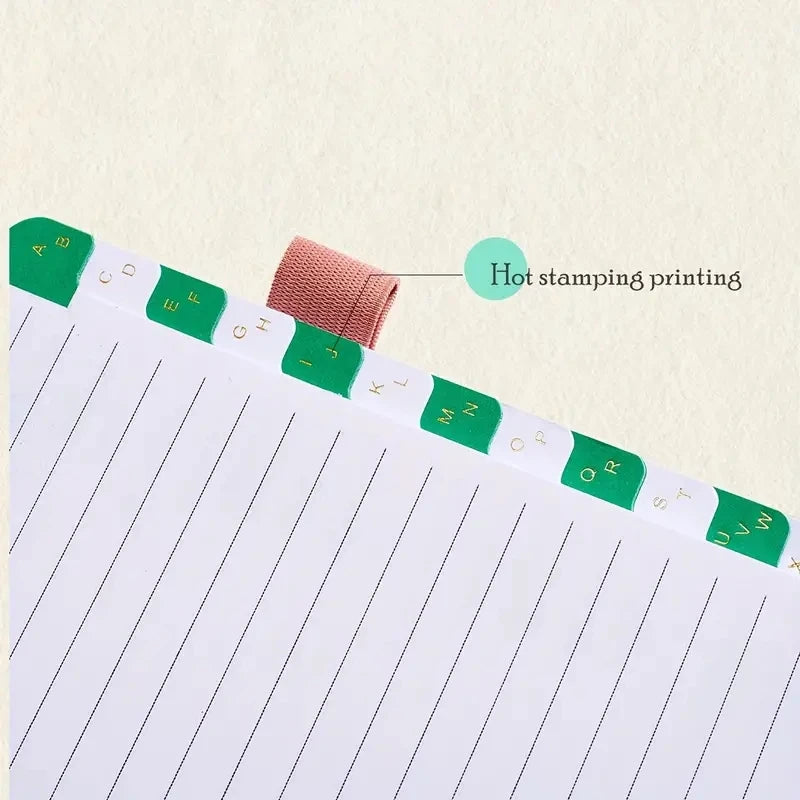 PU Cover Notebook A6 Password Book With Alphabetical Tabs