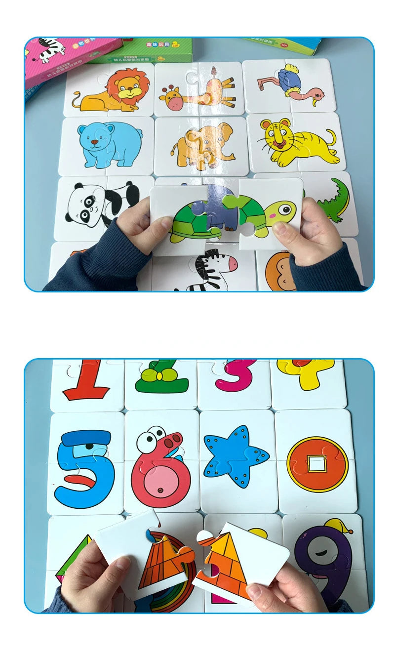 Montessori Learning Educational Puzzle Cards