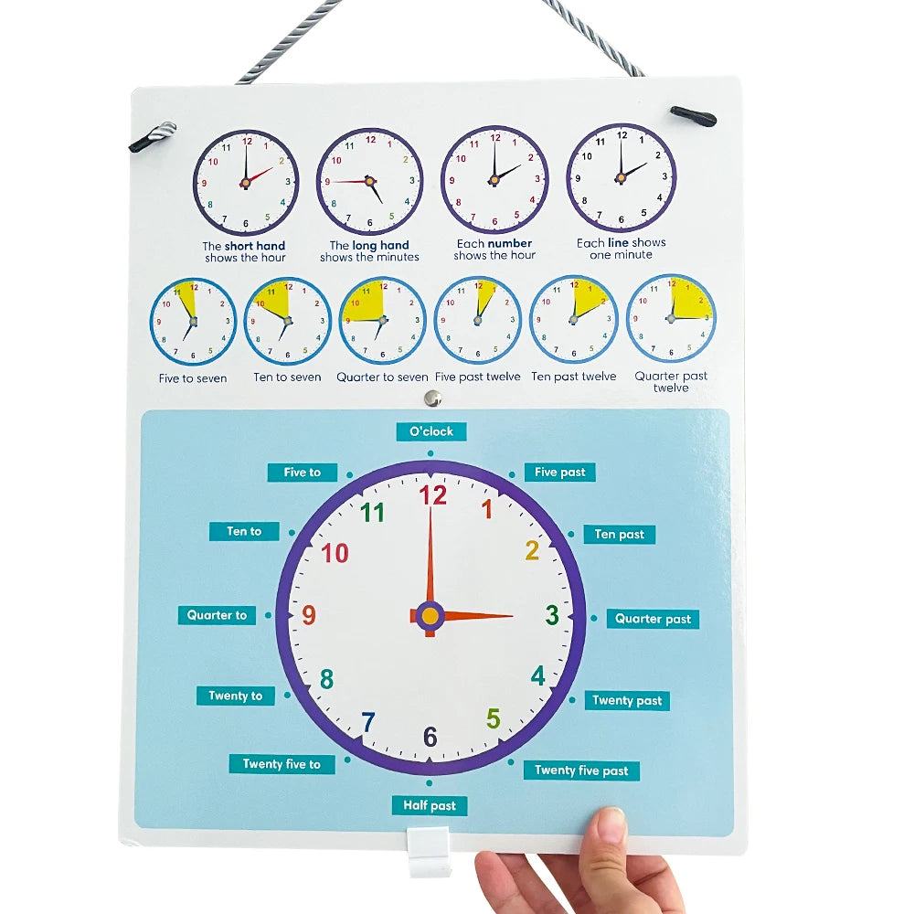 Montessori Writable Dry Erase Teaching Clock