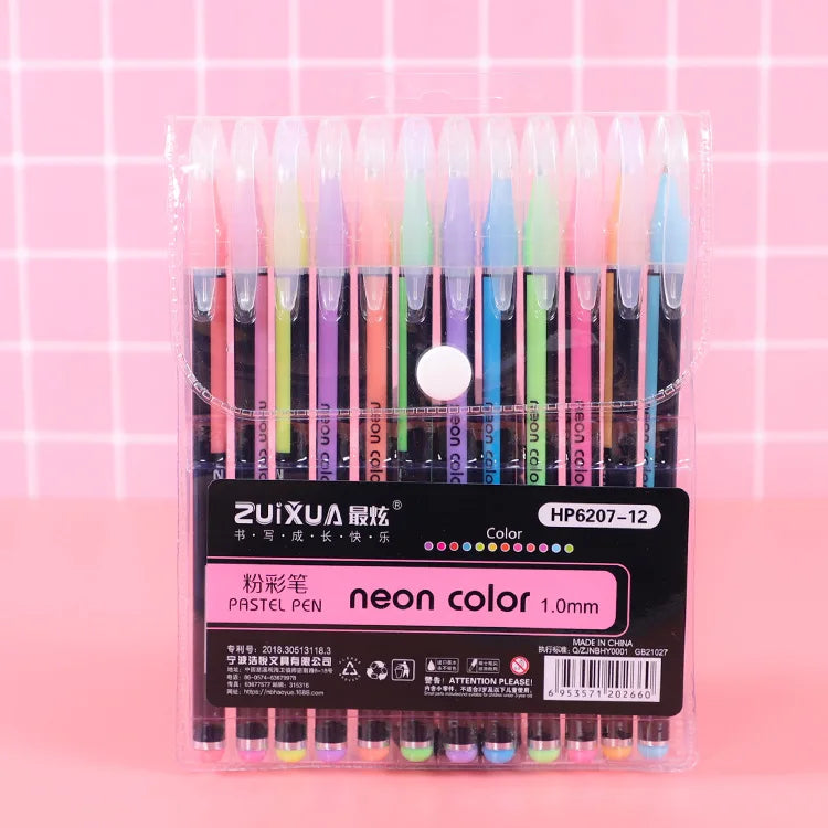 Metallic Pastel Glitter Colors Highlighters