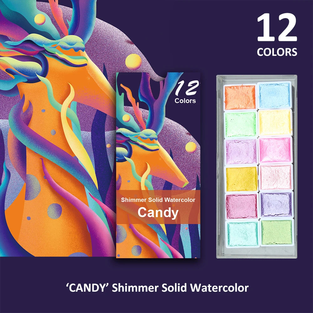 Seamiart 6/12 Watercolor Paint Set