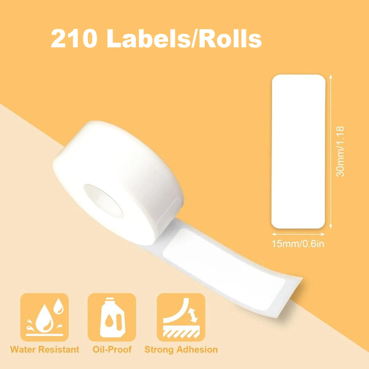 Label Tapes Rolls for Phomemo D30 Label Maker - 15mmx30mm