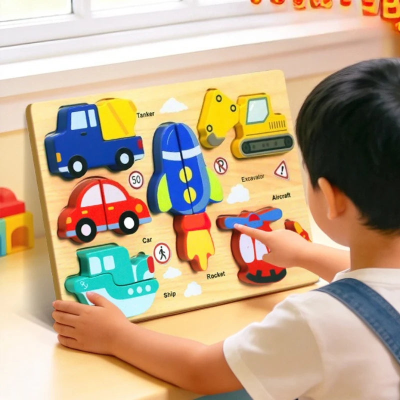 Montessori Wooden Toys 3D Wood Puzzles
