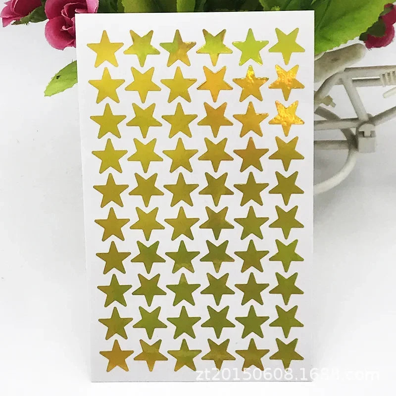 5 sheets Glitter Star Stickers