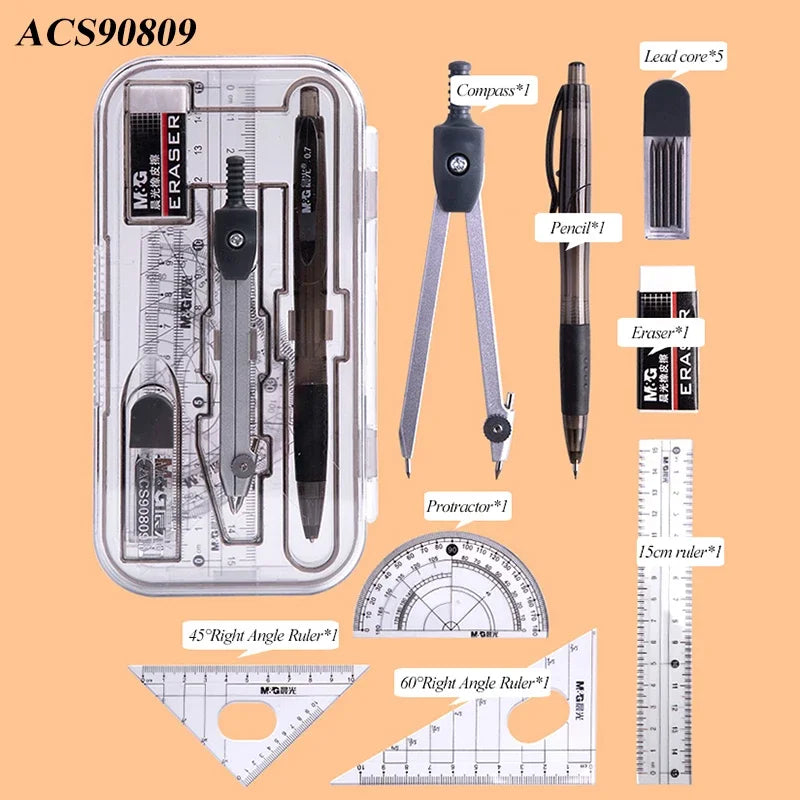 8 Pcs/Set Compass Ruler Set