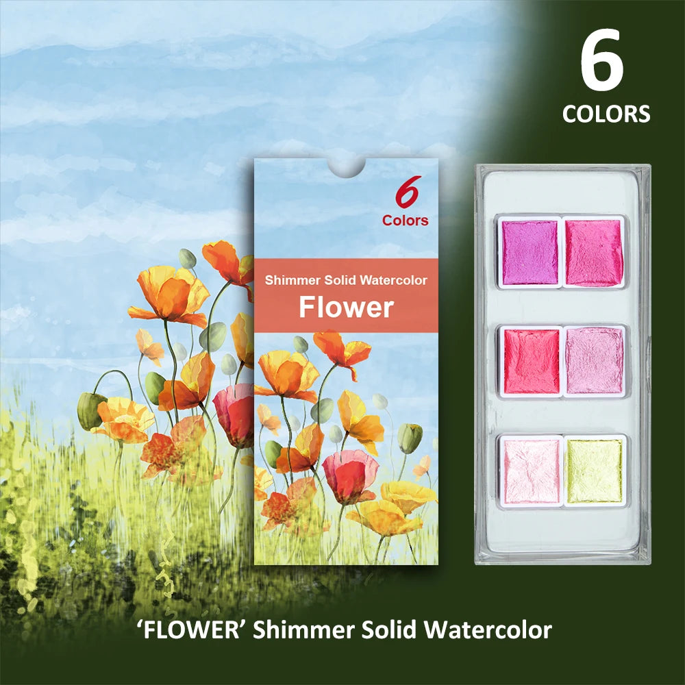 Seamiart 6/12 Watercolor Paint Set