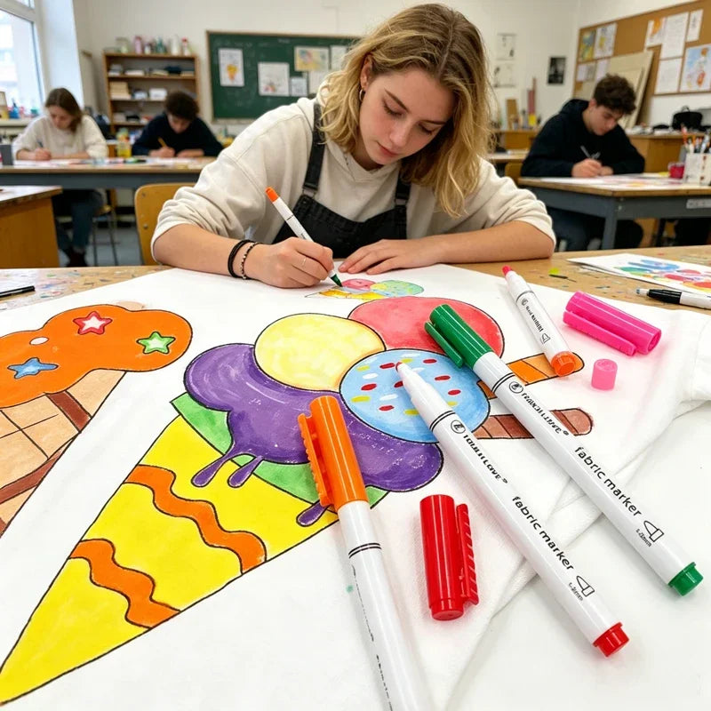 8 Colors Fabric Paint Markers