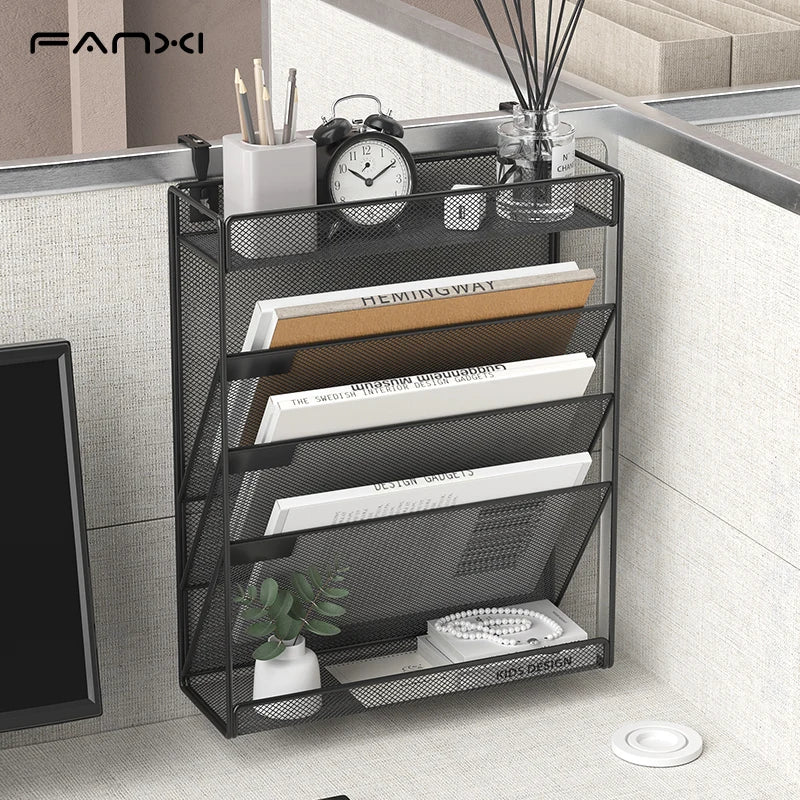 5 Pocket Mesh Hanging Wall File Organizer