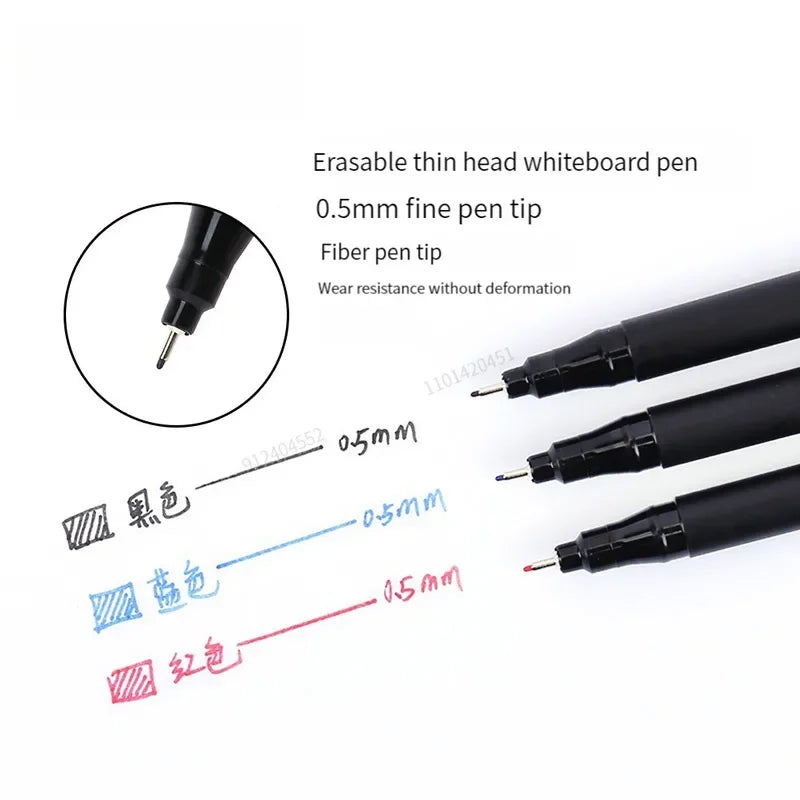 4/8pcs Erasable Whiteboard Pen Fine Point