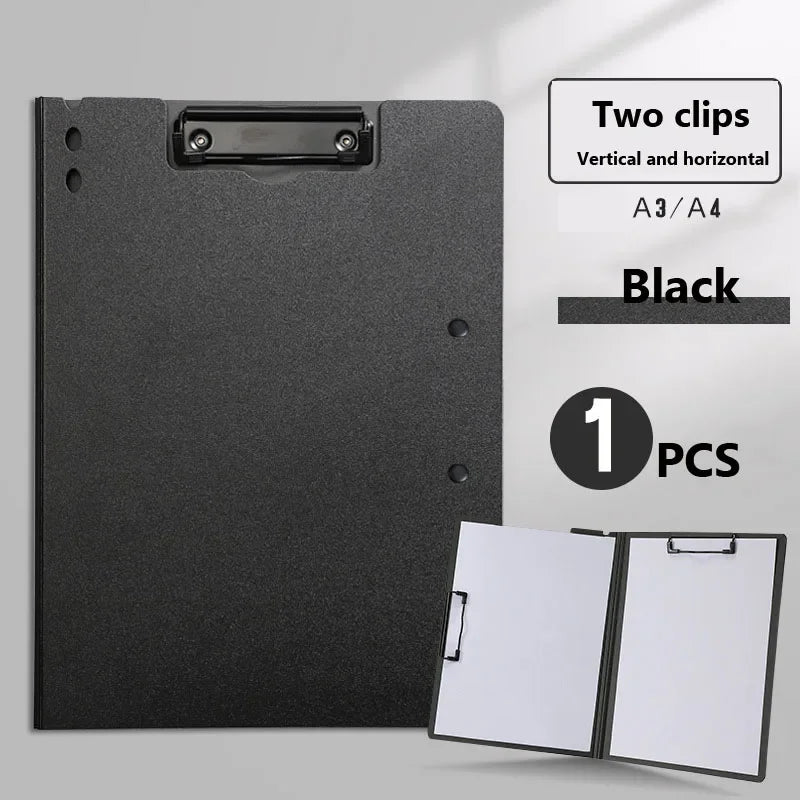 Double Clip Heavy Duty Pocket Folder with Writing Pad