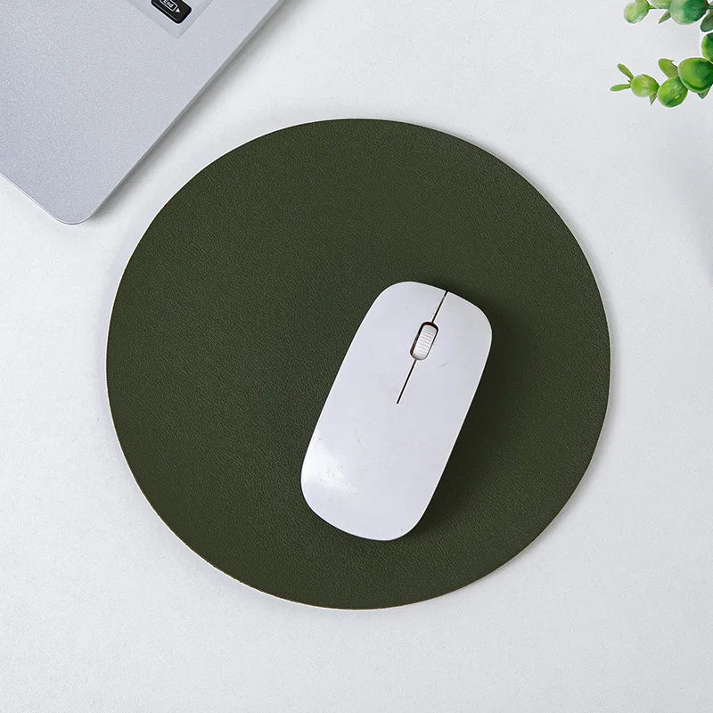 1pc Waterproof PU Leather Mouse Pad