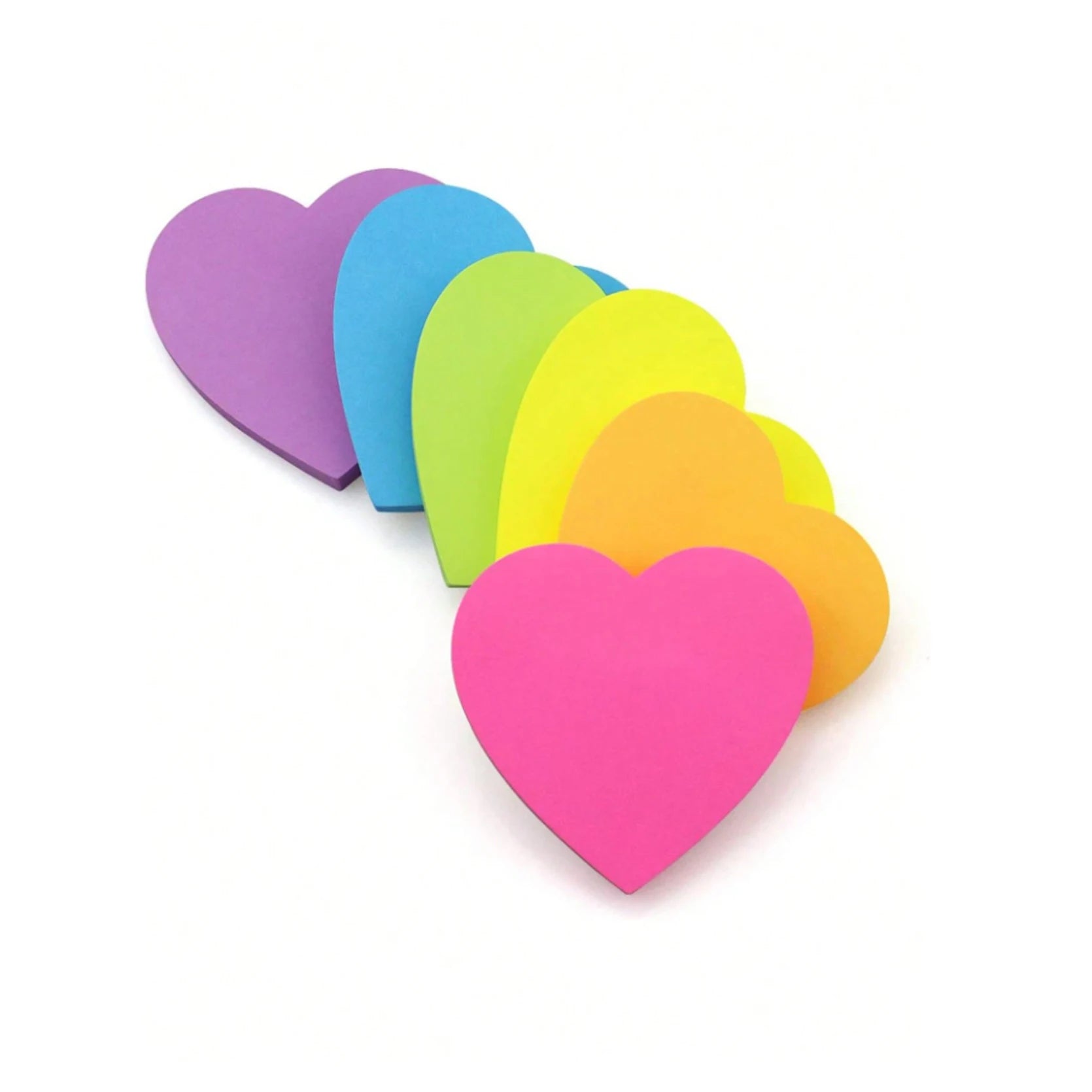 8 Colors Heart Pentagon Shaped Sticky Notes